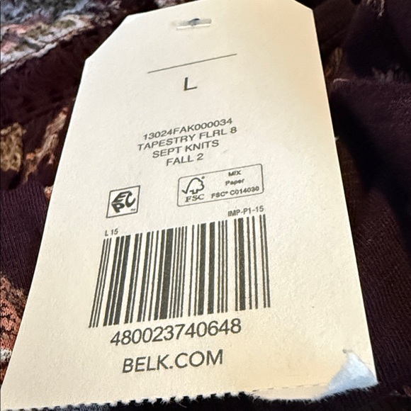 Wonderly Women’s Large Dark Purple and Pink Floral Blouse with lace details boho - Picture 4 of 5